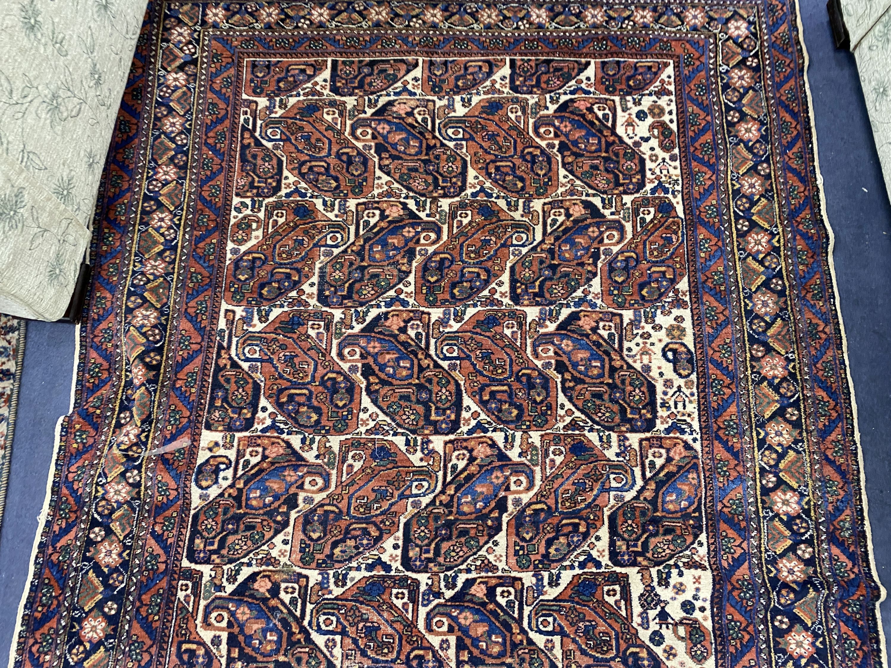 A Bakhtiari Boteh rug, 210 x 160cm